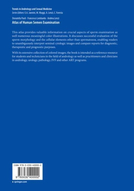 Book cover of: Atlas of Human Semen Examination. By: Donatella Paoli