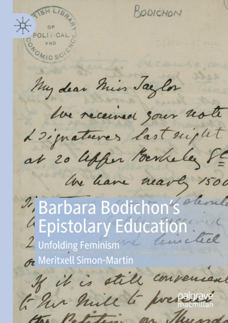 Book cover of: Barbara Bodichon’s Epistolary Education. By: Meritxell Simon-Martin