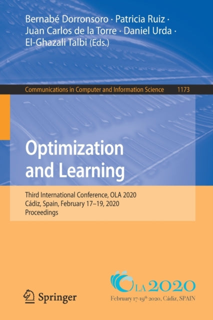 Book cover of: Optimization and Learning. By: Bernabé Dorronsoro
