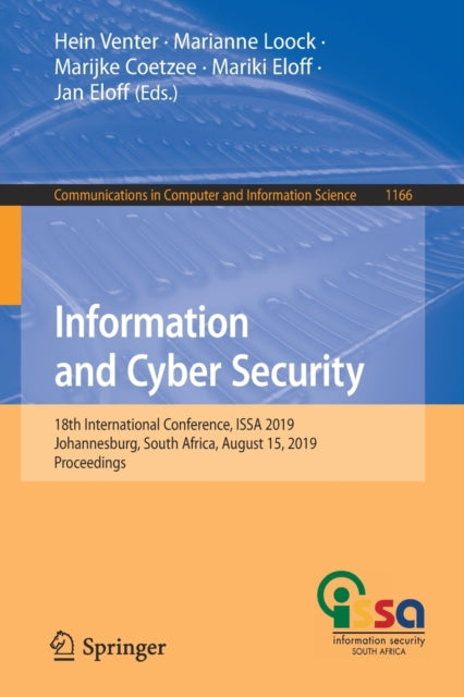 Book cover of: Information and Cyber Security. By: Hein Venter