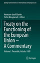 Book cover of: Treaty on the Functioning of the European Union - A Commentary. By: Hermann-Josef Blanke
