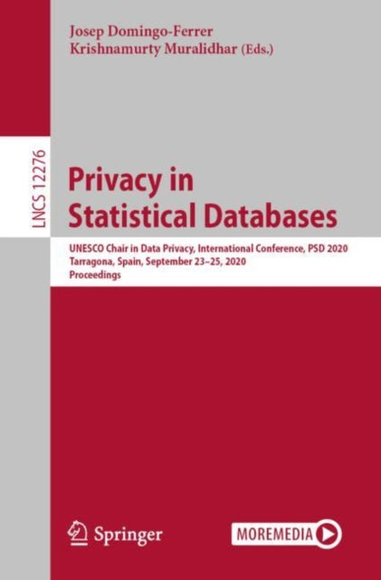 Book cover of: Privacy in Statistical Databases. By: Josep Domingo Ferrer