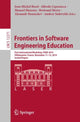 Book cover of: Frontiers in Software Engineering Education. By: Jean-Michel Bruel