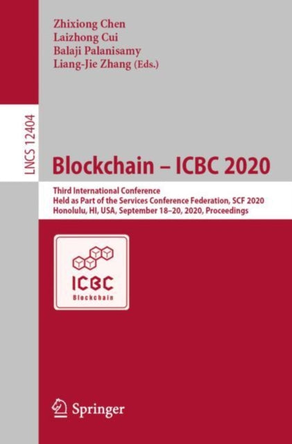 Book cover of: Blockchain – ICBC 2020. By: Zhixiong Chen