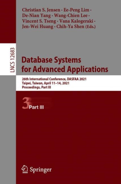 Book cover of: Database Systems for Advanced Applications. By: Christian S. Jensen