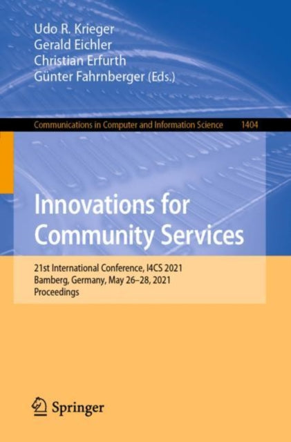 Book cover of: Innovations for Community Services. By: Udo R. Krieger