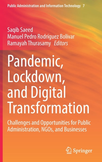 Book cover of: Pandemic, Lockdown, and Digital Transformation. By: Saqib Saeed