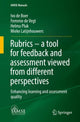 Book cover of: Rubrics – a tool for feedback and assessment viewed from different perspectives. By: Ivo de Boer