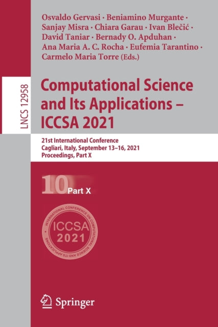 Book cover of: Computational Science and Its Applications – ICCSA 2021. By: Osvaldo Gervasi