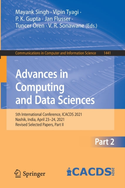 Book cover of: Advances in Computing and Data Sciences. By: Mayank Singh