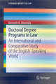 Book cover of: Doctoral Degree Programs in Law. By: Kenneth K. Mwenda