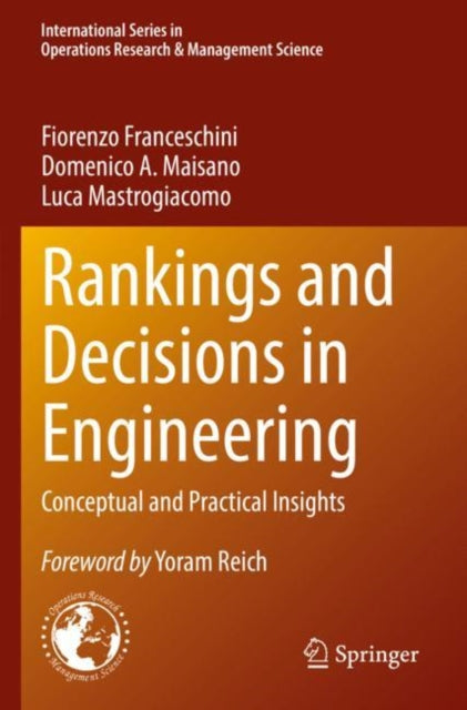 Book cover of: Rankings and Decisions in Engineering. By: Fiorenzo Franceschini