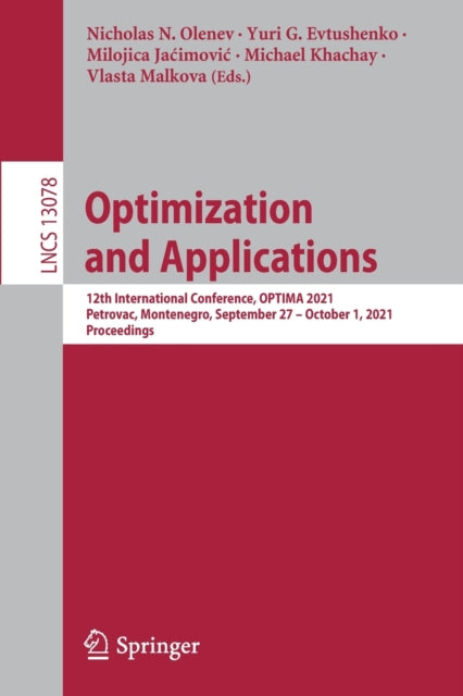 Book cover of: Optimization and Applications. By: Nicholas Olenev