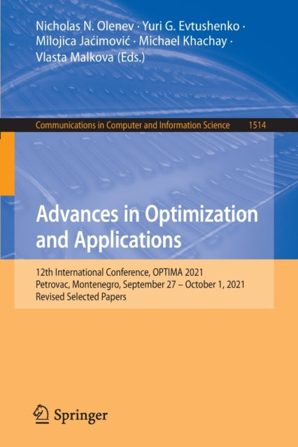 Book cover of: Advances in Optimization and Applications. By: Nicholas Olenev