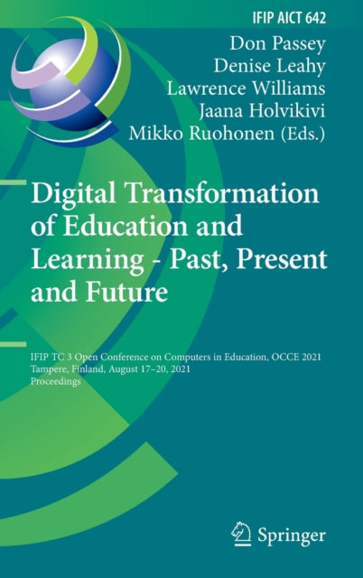 Book cover of: Digital Transformation of Education and Learning - Past, Present and Future. By: Don Passey