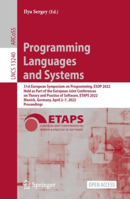 Book cover of: Programming Languages and Systems. By: Ilya Sergey