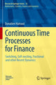 Book cover of: Continuous Time Processes for Finance. By: Donatien Hainaut