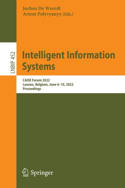 Book cover of: Intelligent Information Systems. By: Jochen De Weerdt