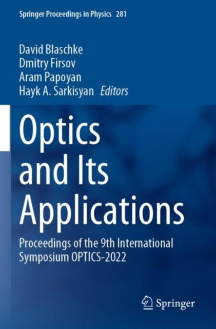 Book cover of: Optics and Its Applications. By: David Blaschke