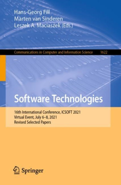 Book cover of: Software Technologies. By: Hans-Georg Fill