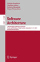 Book cover of: Software Architecture. By: Patrizia Scandurra