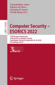 Book cover of: Computer Security – ESORICS 2022. By: Vijayalakshmi Atluri