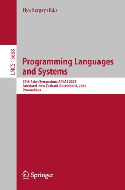 Book cover of: Programming Languages and Systems. By: Ilya Sergey
