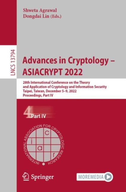 Book cover of: Advances in Cryptology – ASIACRYPT 2022. By: Shweta Agrawal