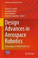 Book cover of: Design Advances in Aerospace Robotics. By: Marco Ceccarelli