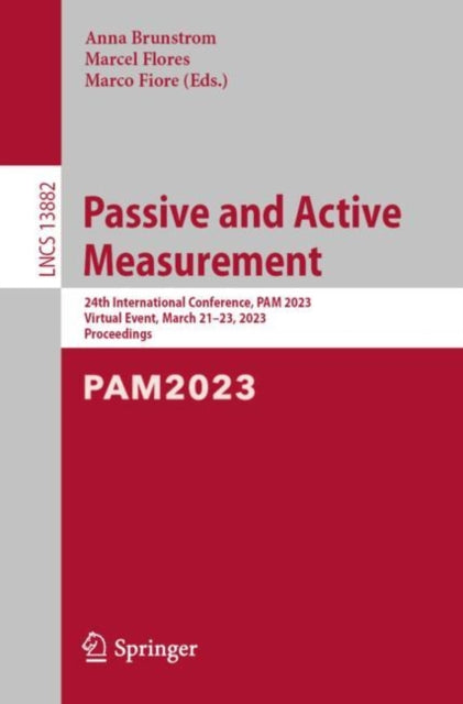 Book cover of: Passive and Active Measurement. By: Anna Brunstrom