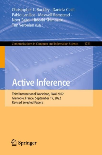 Book cover of: Active Inference. By: Christopher L. Buckley