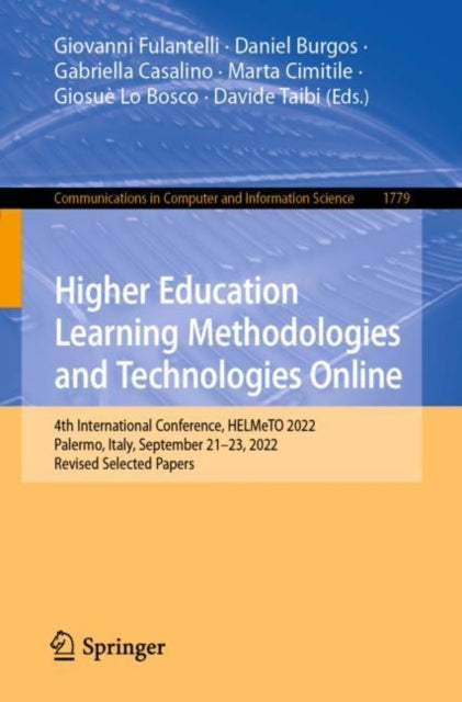 Book cover of: Higher Education Learning Methodologies and Technologies Online. By: Giovanni Fulantelli