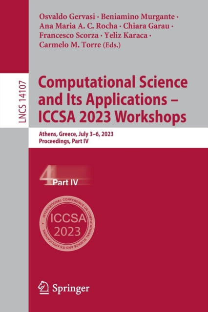 Book cover of: Computational Science and Its Applications – ICCSA 2023 Workshops. By: Osvaldo Gervasi