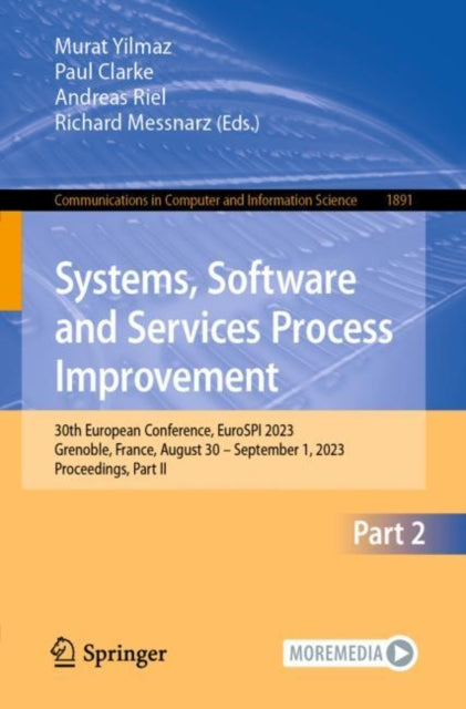 Book cover of: Systems, Software and Services Process Improvement. By: Murat Yilmaz