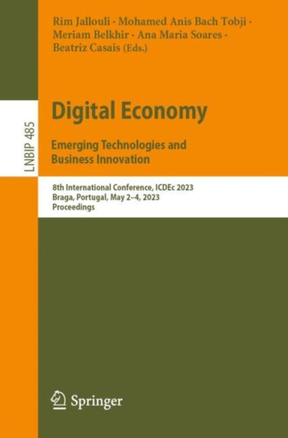 Book cover of: Digital Economy. Emerging Technologies and Business Innovation. By: Rim Jallouli