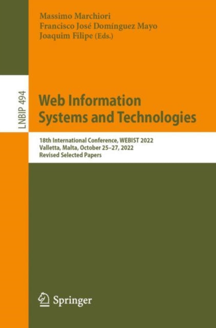 Book cover of: Web Information Systems and Technologies. By: Massimo Marchiori
