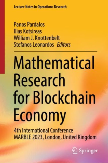 Book cover of: Mathematical Research for Blockchain Economy. By: Panos Pardalos