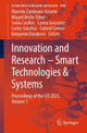 Book cover of: Innovation and Research – Smart Technologies & Systems. By: Marcelo Zambrano Vizuete