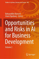Book cover of: Opportunities and Risks in AI for Business Development. By: Bahaaeddin Alareeni