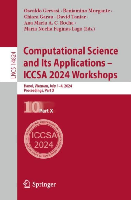 Book cover of: Computational Science and Its Applications – ICCSA 2024 Workshops