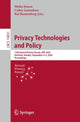 Book cover of: Privacy Technologies and Policy. By: Meiko Jensen