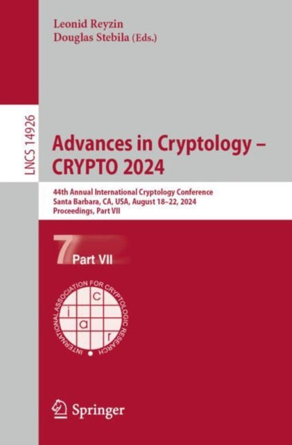 Book cover of: Advances in Cryptology – CRYPTO 2024. By: Leonid Reyzin