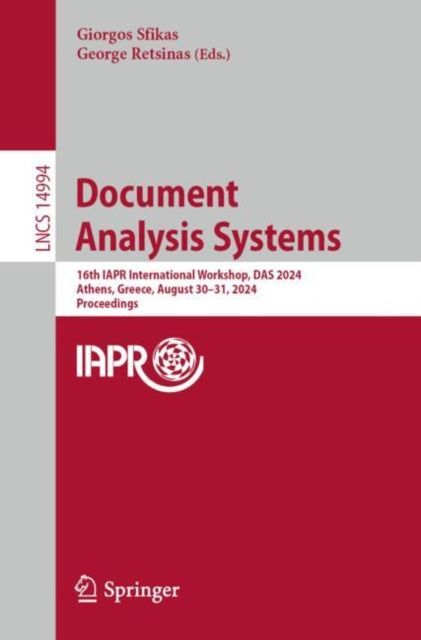 Book cover of: Document Analysis Systems. By: Giorgos Sfikas