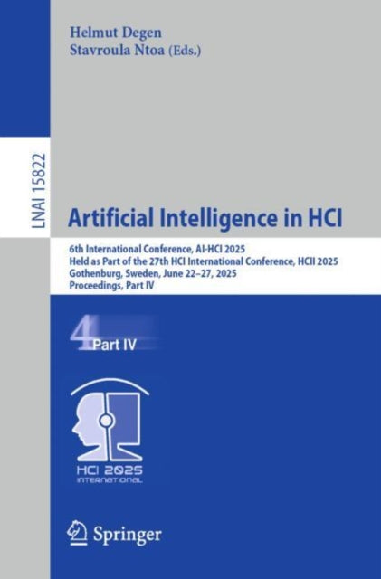 Book cover of: Artificial Intelligence in HCI