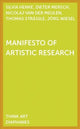 Book cover of: Manifesto of Artistic Research. By: Dieter Mersch