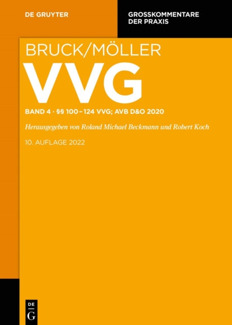 Book cover of: §§ 100-124 VVG. By: Ernst Bruck