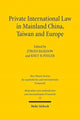 Book cover of: Private International Law in Mainland China, Taiwan and Europe. By: Jürgen Basedow