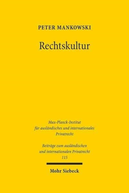 Book cover of: Rechtskultur. By: Peter Mankowski