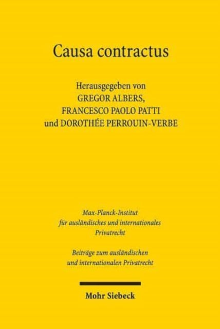 Book cover of: Causa contractus. By: Gregor Albers