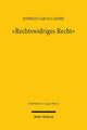 Book cover of: "Rechtswidriges Recht". By: Rodrigo Garcia Cadore
